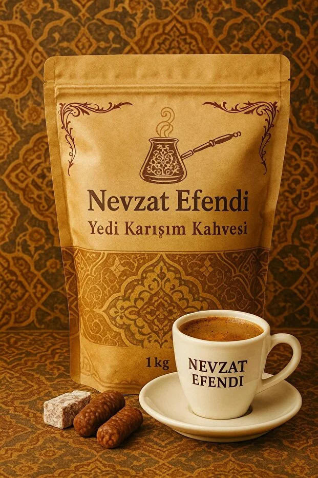 25 Adet Nevzat Efendi 7 Karışım Dibek Kahvesi 1 Kg Katkısız, Doğal