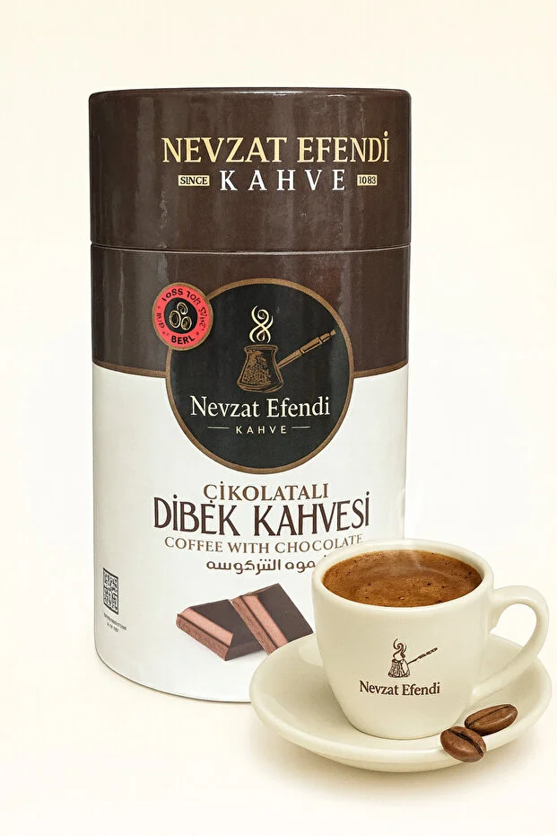 25 Adet Nevzat Efendi Çikolatalı Dibek Kahvesi 400 G – Yoğun Lezzetli Özel Karışım