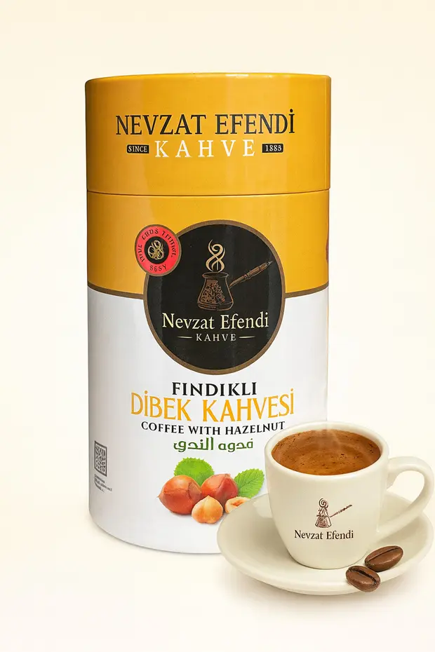 Nevzat Efendi Fındıklı Dibek Kahvesi 400 G – Geleneksel Lezzet, Özel Fındık Dokunuşu