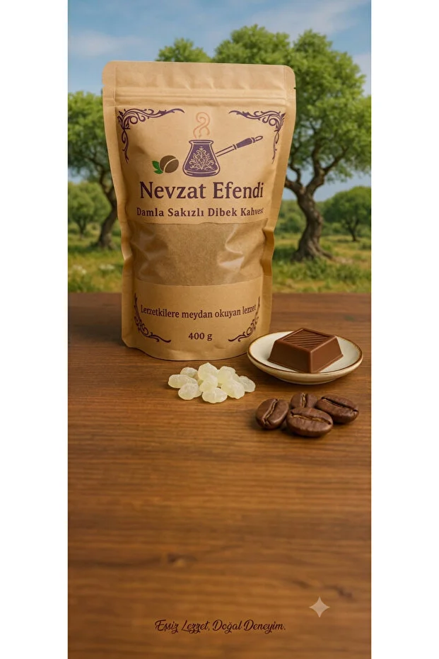 Nevzat Efendi Damla Sakızlı Dibek Kahvesi 400 G Katkısız